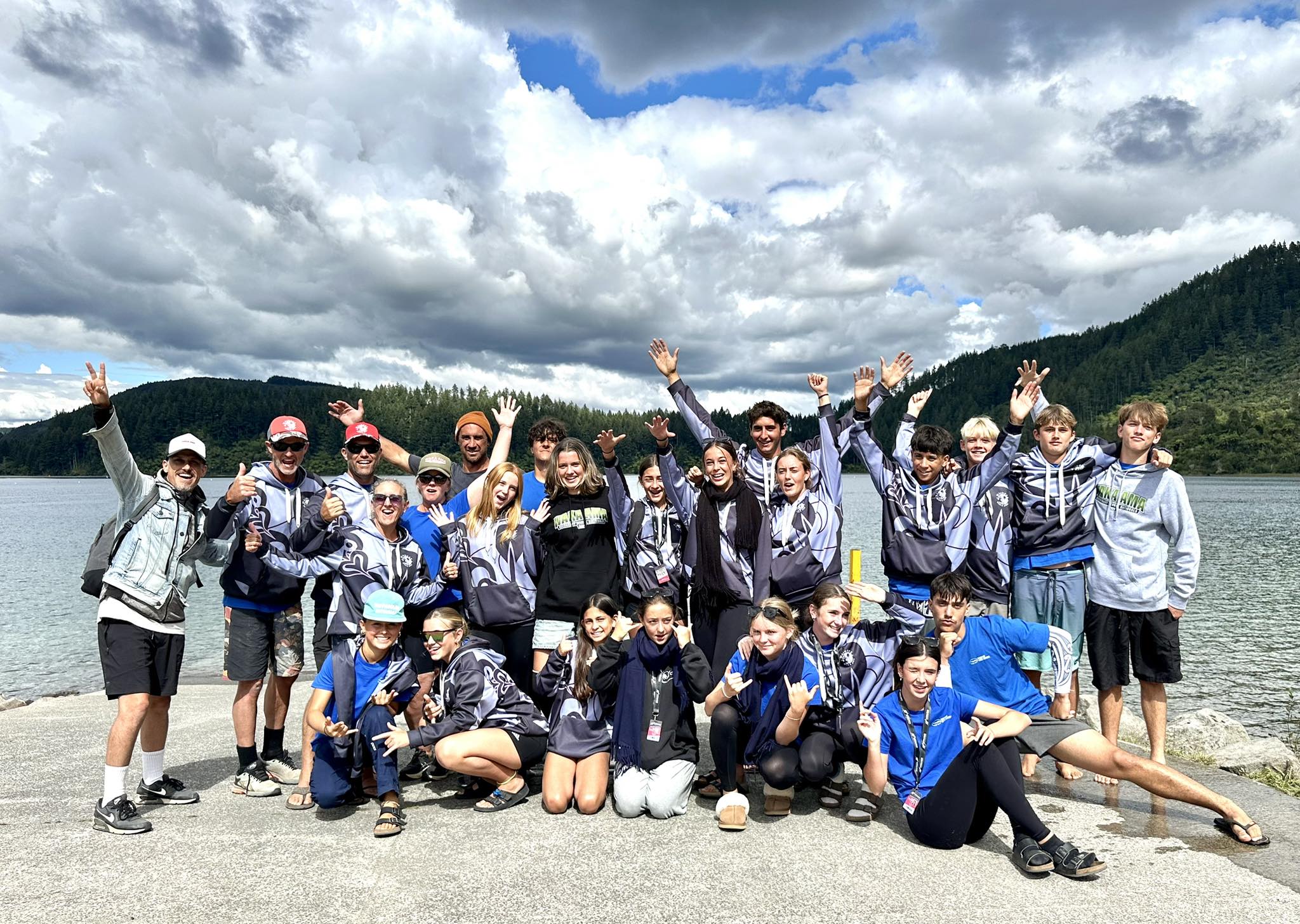 Group Photo, Waka Ama 2025, Waiheke High School