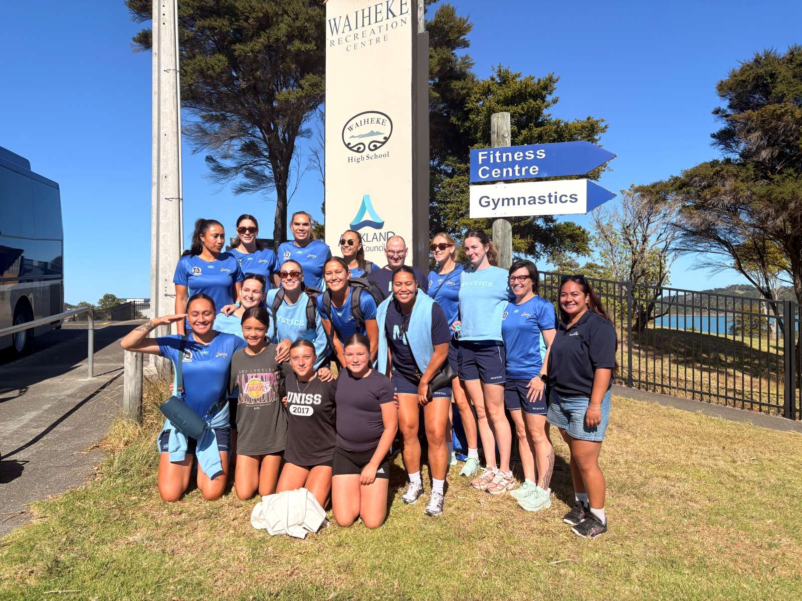 The Mystics Netball visit Waiheke High School