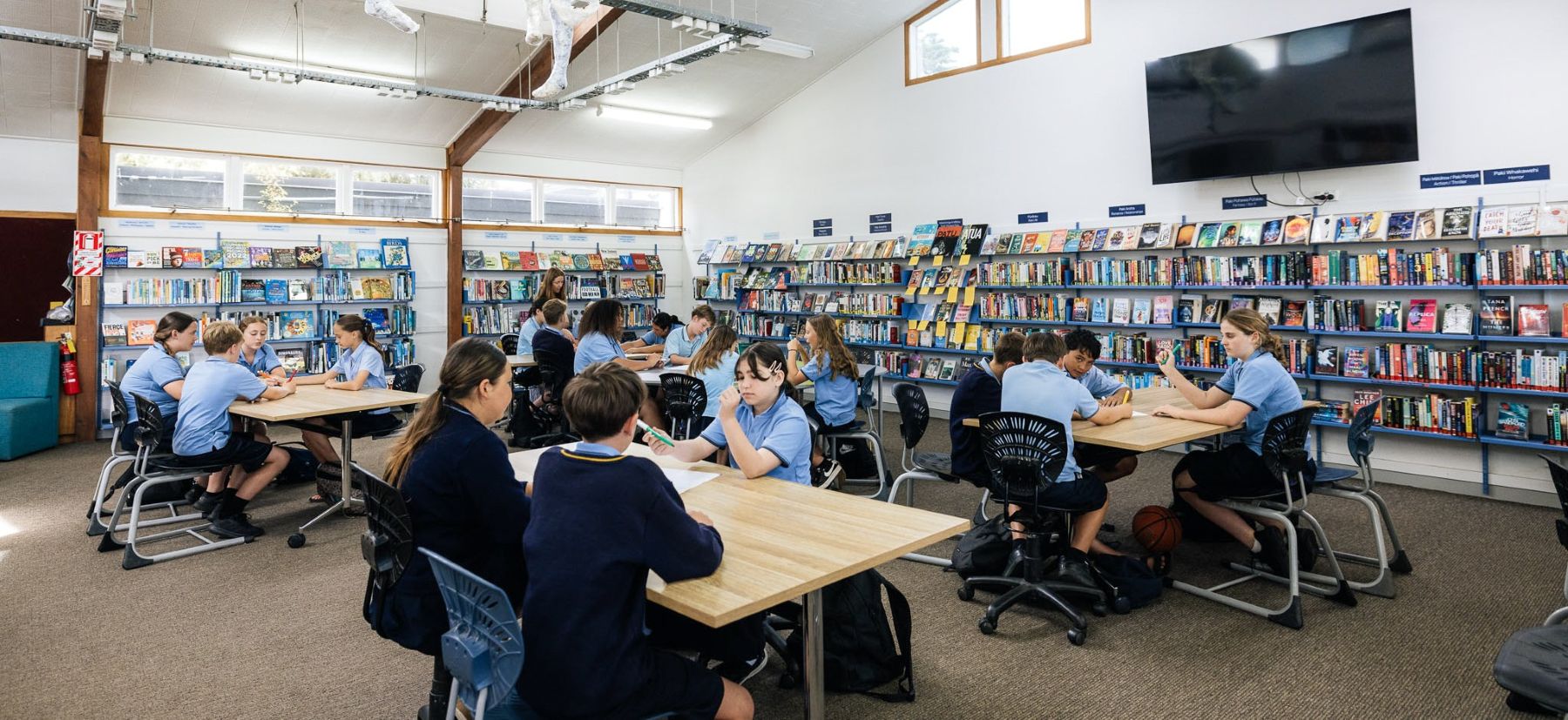 Mutoko High School Library The Library - Whare Pukapuka, at Waiheke High School