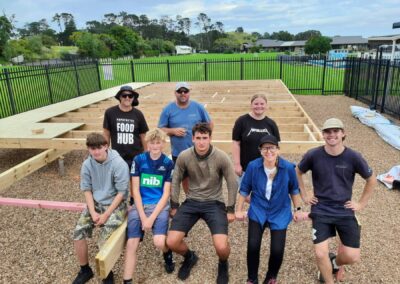 Waiheke High School Building Academy, Day , Building the Sub Floor