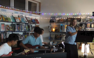 Our own WHS Tiny Desk Concert with our music students in the library