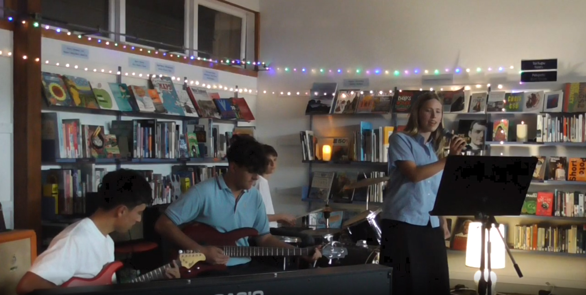 Tiny Desk Concert in the Library at Waiheke High School, rd June